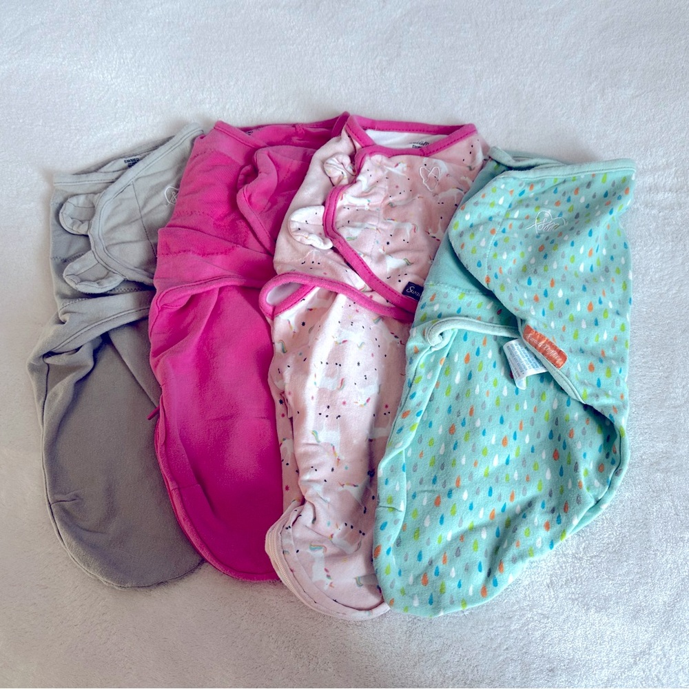 Four SwaddleMe Sleep Sack Swaddle Blankets